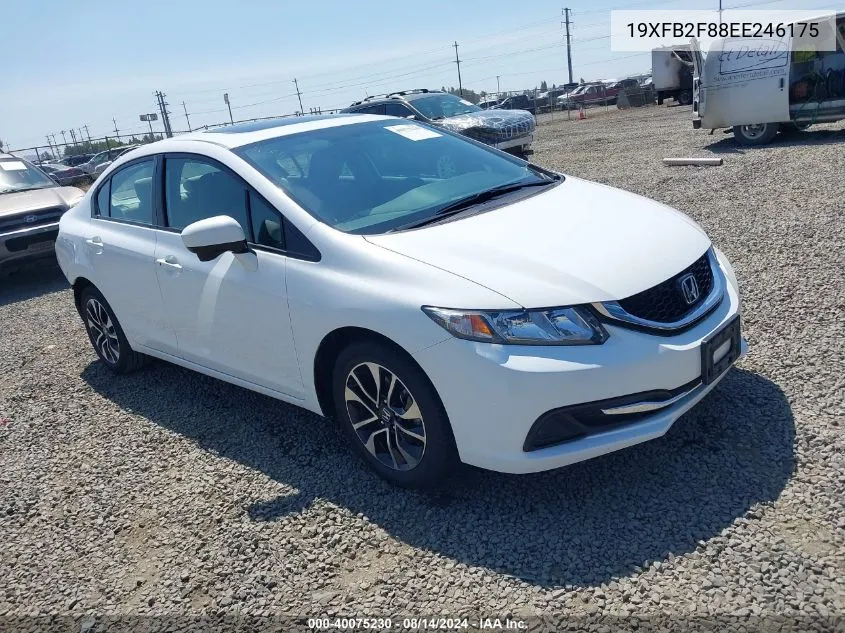 2014 Honda Civic Ex VIN: 19XFB2F88EE246175 Lot: 40075230