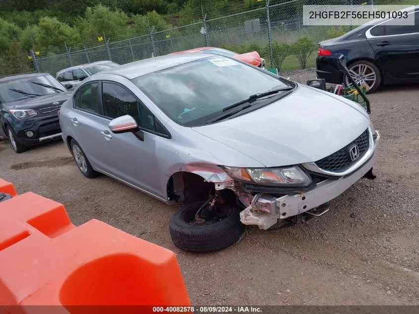 2014 Honda Civic Lx VIN: 2HGFB2F56EH501093 Lot: 40082578