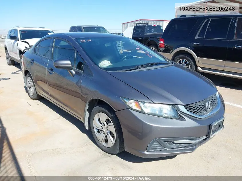 19XFB2F5XEE206248 2014 Honda Civic Lx