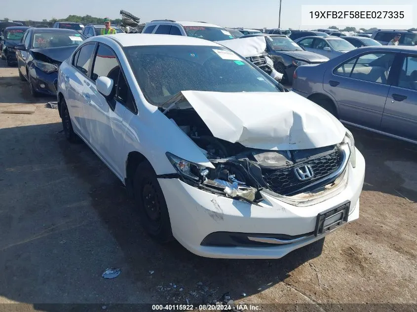 19XFB2F58EE027335 2014 Honda Civic Lx