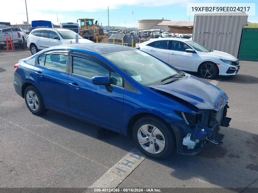 2014 Honda Civic Lx VIN: 19XFB2F59EE024217 Lot: 40124265