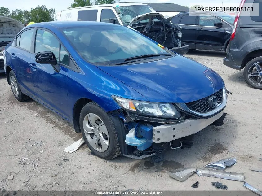 2014 Honda Civic Lx VIN: 19XFB2F51EE005161 Lot: 40141487