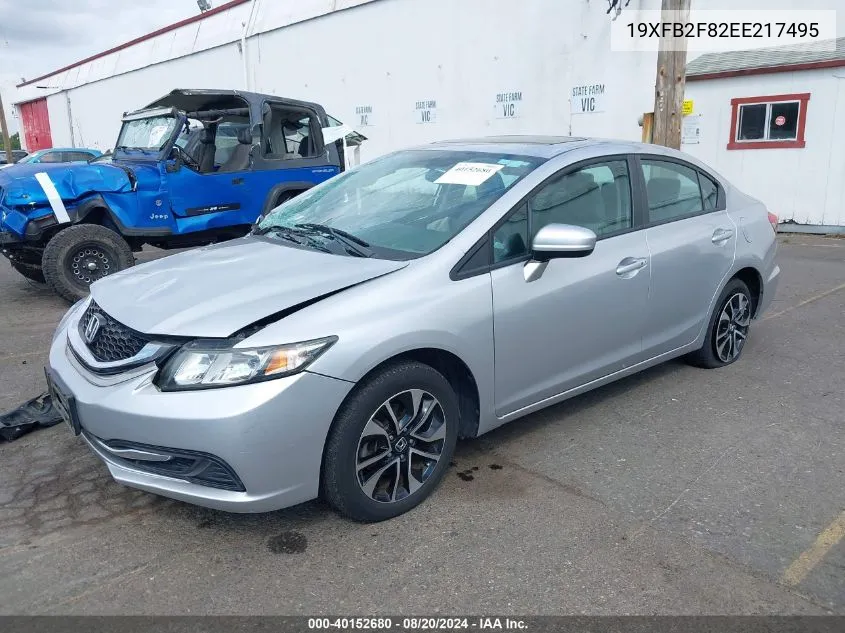 2014 Honda Civic Ex VIN: 19XFB2F82EE217495 Lot: 40152680