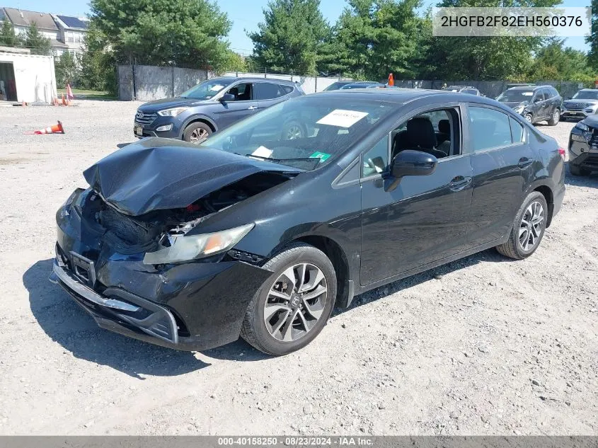 2HGFB2F82EH560376 2014 Honda Civic Ex