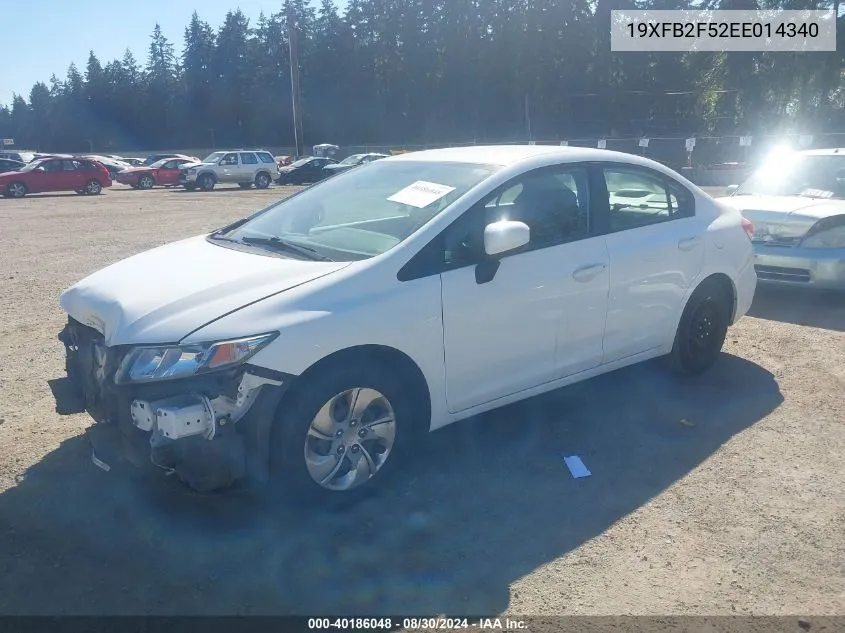 19XFB2F52EE014340 2014 Honda Civic Lx