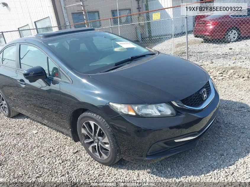 2014 Honda Civic Ex VIN: 19XFB2F85EE009322 Lot: 40205642