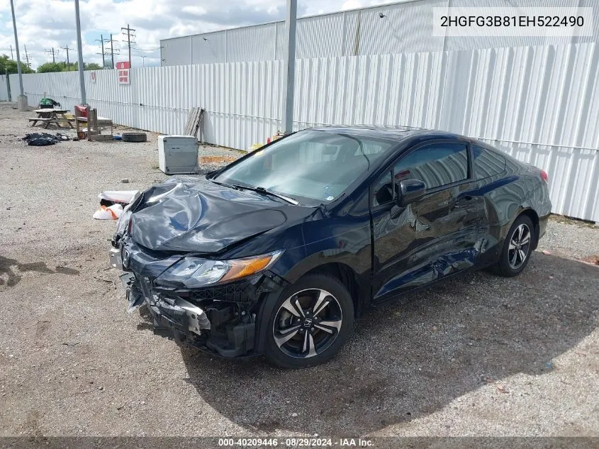 2014 Honda Civic Ex VIN: 2HGFG3B81EH522490 Lot: 40209446