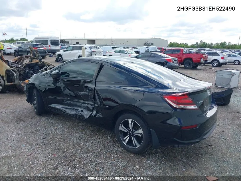 2014 Honda Civic Ex VIN: 2HGFG3B81EH522490 Lot: 40209446