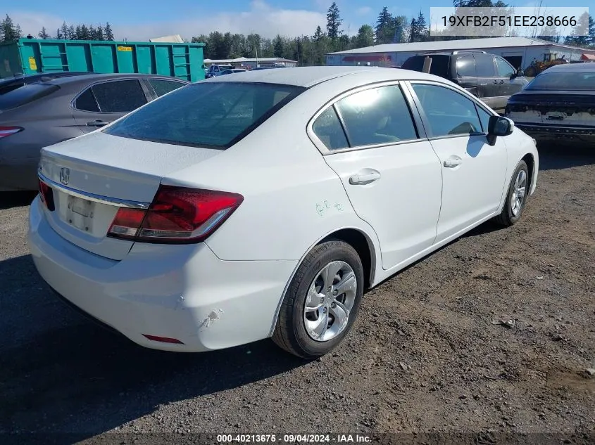 19XFB2F51EE238666 2014 Honda Civic Lx