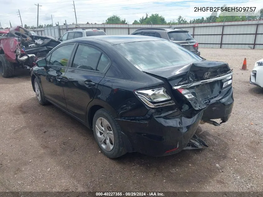 2HGFB2F54EH509757 2014 Honda Civic Lx