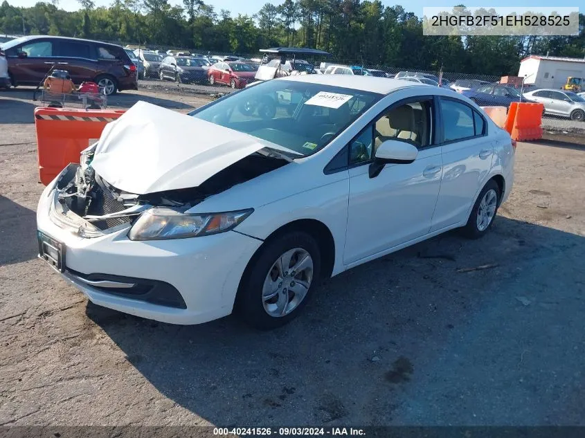 2014 Honda Civic Lx VIN: 2HGFB2F51EH528525 Lot: 40241526