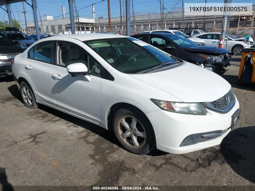 2014 Honda Civic Natural Gas VIN: 19XFB5F51EE000575 Lot: 40246046