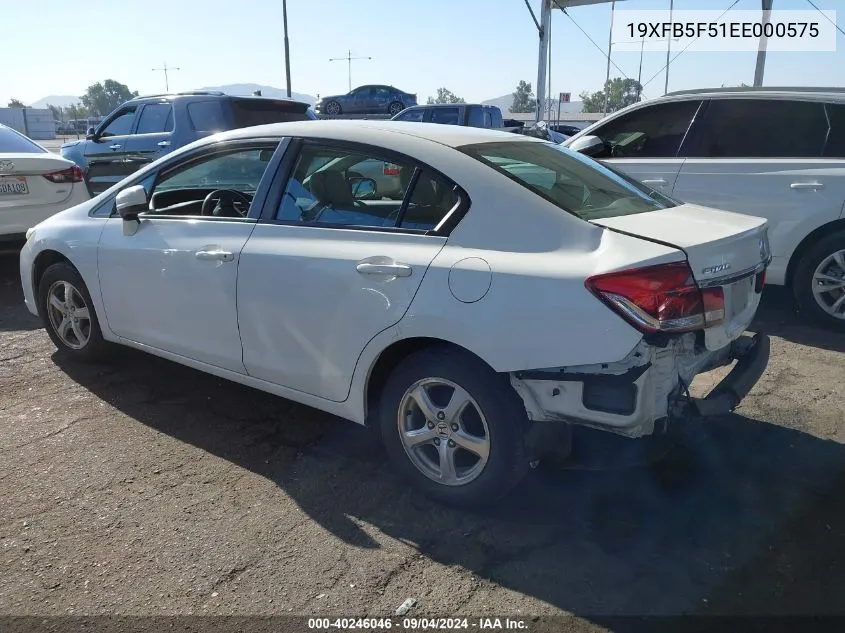 2014 Honda Civic Natural Gas VIN: 19XFB5F51EE000575 Lot: 40246046