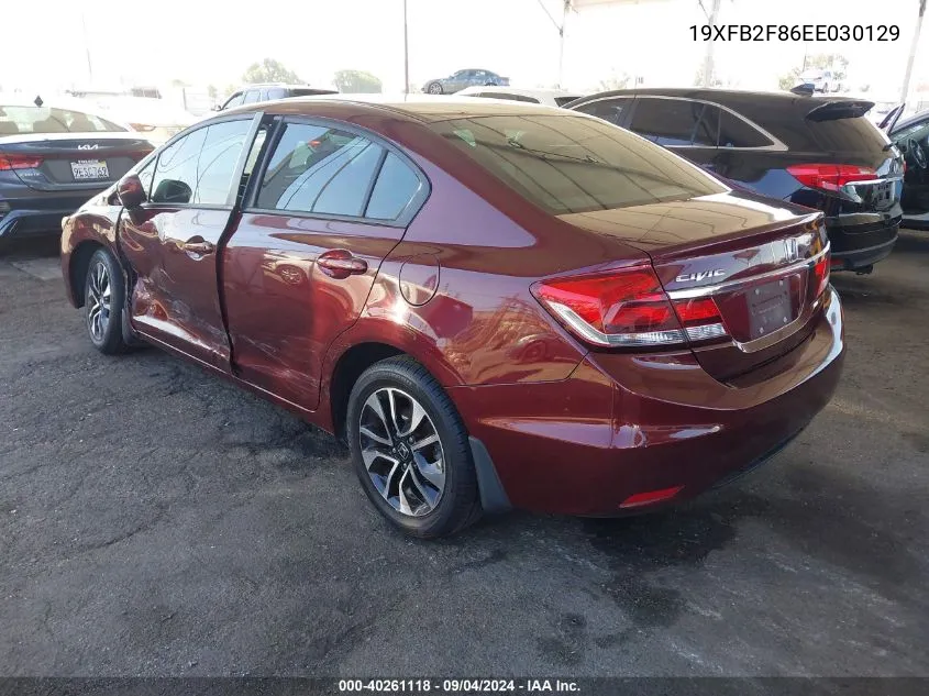 2014 Honda Civic Ex VIN: 19XFB2F86EE030129 Lot: 40261118