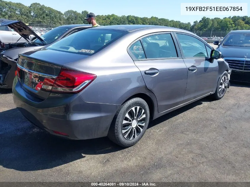 19XFB2F51EE067854 2014 Honda Civic Lx