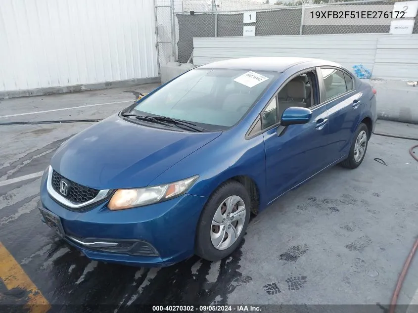 2014 Honda Civic Lx VIN: 19XFB2F51EE276172 Lot: 40270302