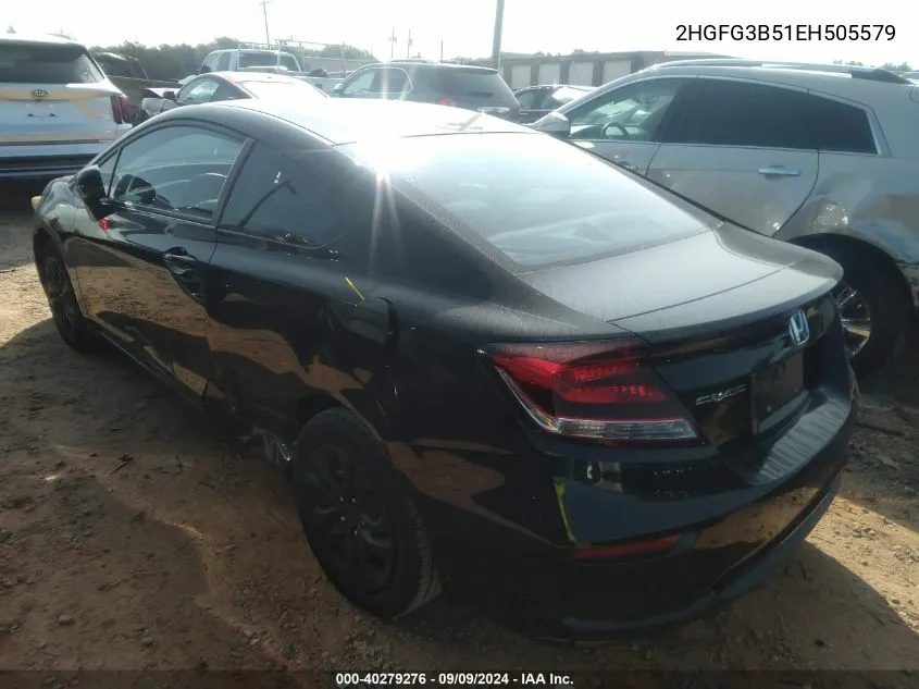 2HGFG3B51EH505579 2014 Honda Civic Lx