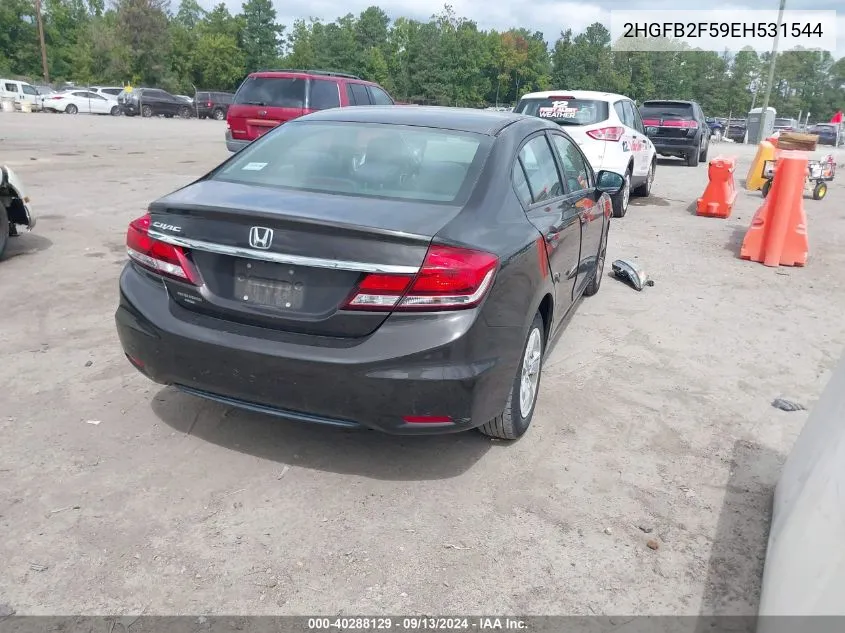 2HGFB2F59EH531544 2014 Honda Civic Lx