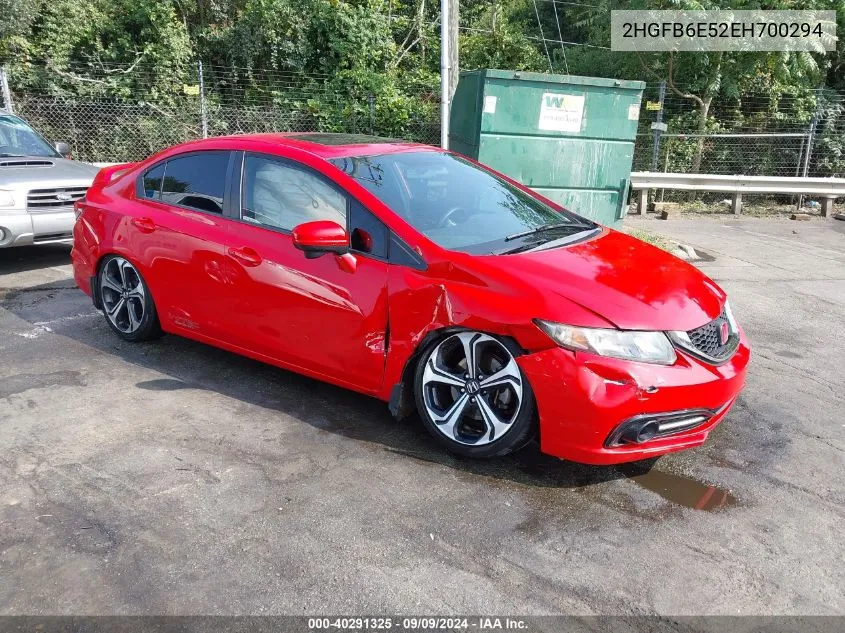 2HGFB6E52EH700294 2014 Honda Civic Si