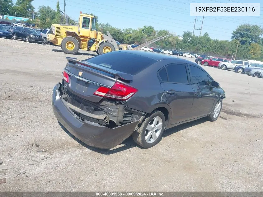 2014 Honda Civic Lx VIN: 19XFB2F53EE230116 Lot: 40301958