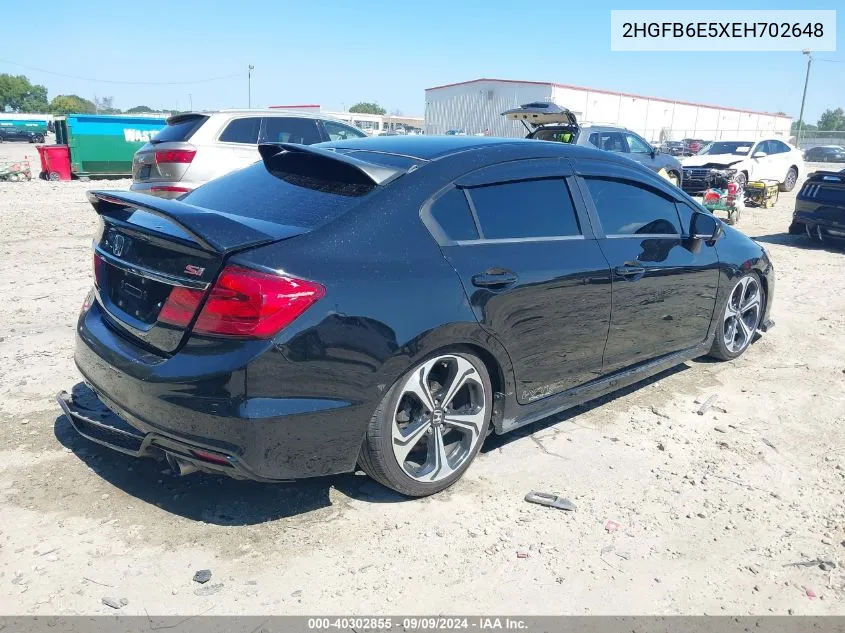 2HGFB6E5XEH702648 2014 Honda Civic Si