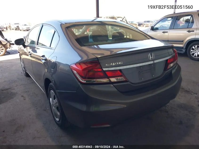 19XFB2F53EE051560 2014 Honda Civic Lx