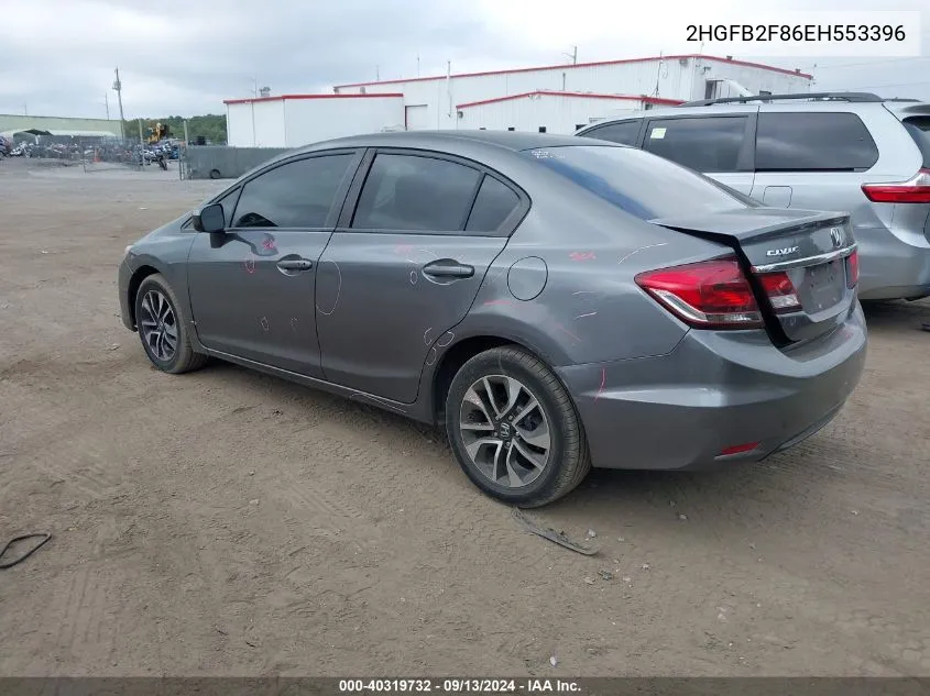 2014 Honda Civic Ex VIN: 2HGFB2F86EH553396 Lot: 40319732