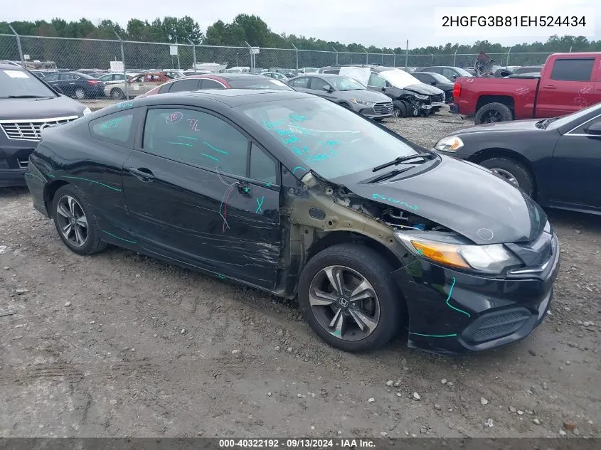 2014 Honda Civic Ex VIN: 2HGFG3B81EH524434 Lot: 40322192