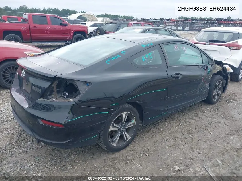 2HGFG3B81EH524434 2014 Honda Civic Ex