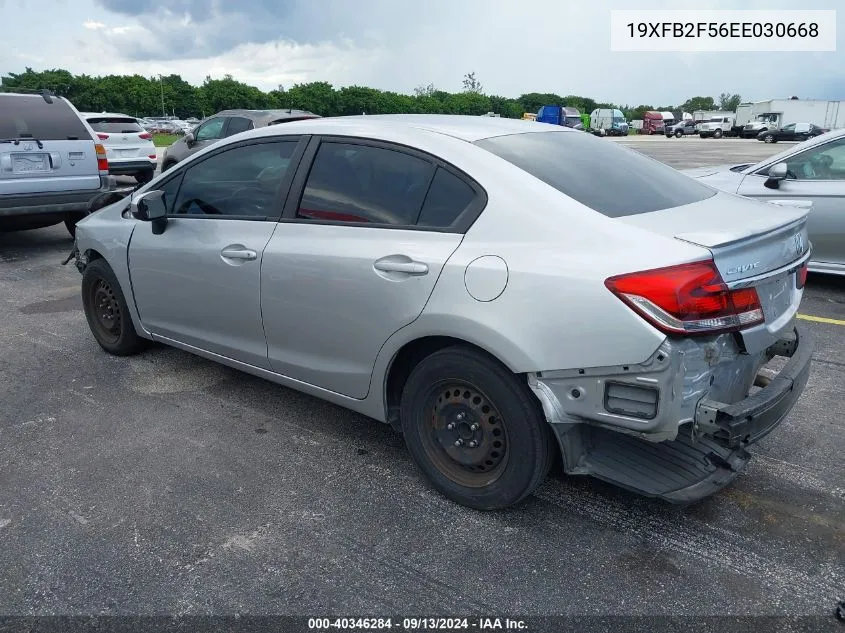 2014 Honda Civic Lx VIN: 19XFB2F56EE030668 Lot: 40346284