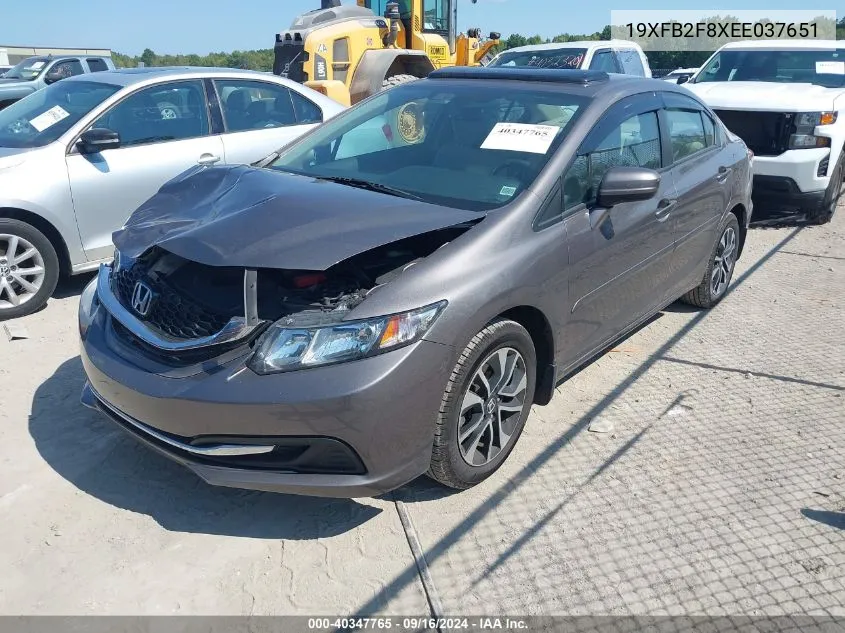 19XFB2F8XEE037651 2014 Honda Civic Ex