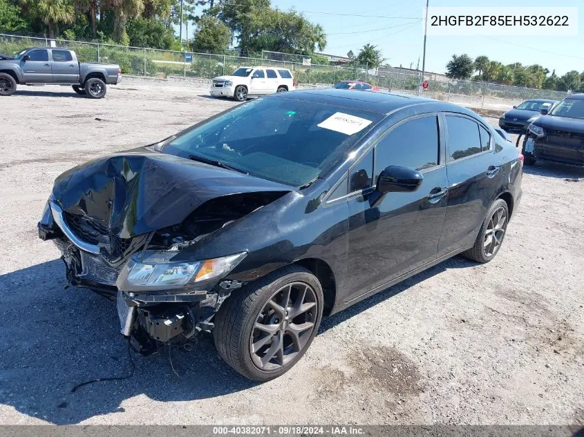 2014 Honda Civic Ex VIN: 2HGFB2F85EH532622 Lot: 40382071