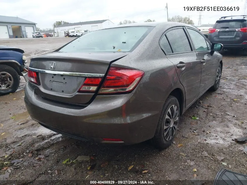 19XFB2F51EE036619 2014 Honda Civic Lx