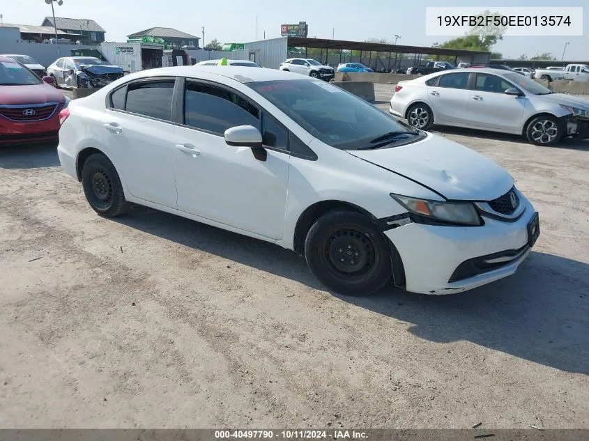 2014 Honda Civic Lx VIN: 19XFB2F50EE013574 Lot: 40497790