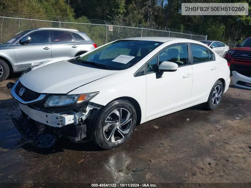 2HGFB2F50EH510260 2014 Honda Civic Lx