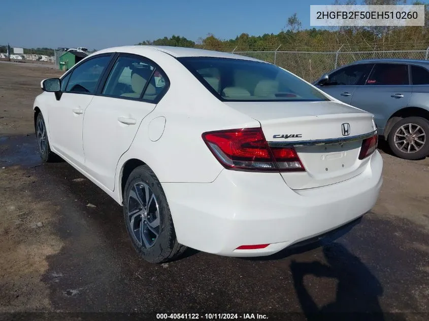 2HGFB2F50EH510260 2014 Honda Civic Lx