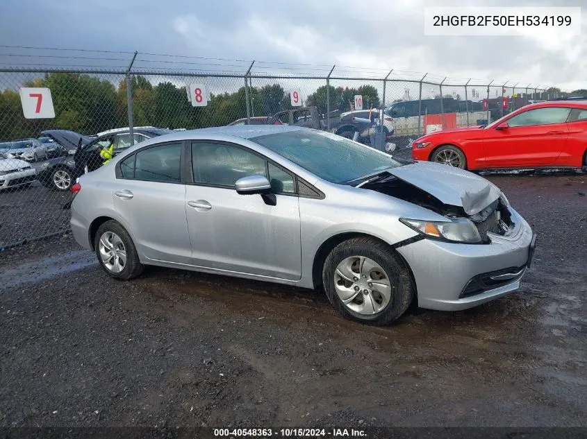 2014 Honda Civic Lx VIN: 2HGFB2F50EH534199 Lot: 40548363