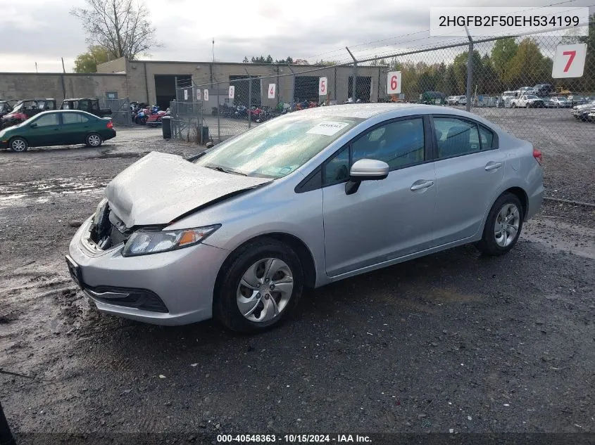 2014 Honda Civic Lx VIN: 2HGFB2F50EH534199 Lot: 40548363