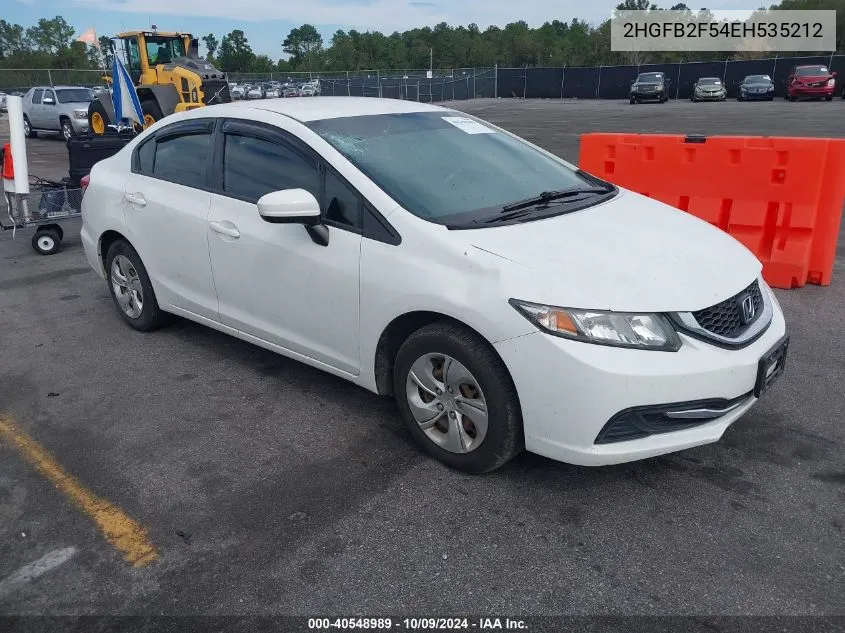 2014 Honda Civic Lx VIN: 2HGFB2F54EH535212 Lot: 40548989