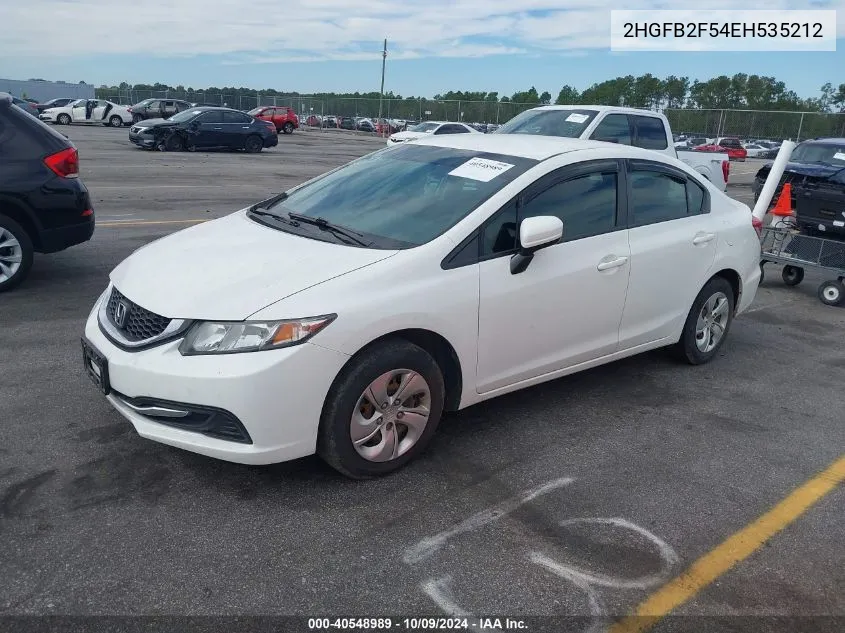 2014 Honda Civic Lx VIN: 2HGFB2F54EH535212 Lot: 40548989