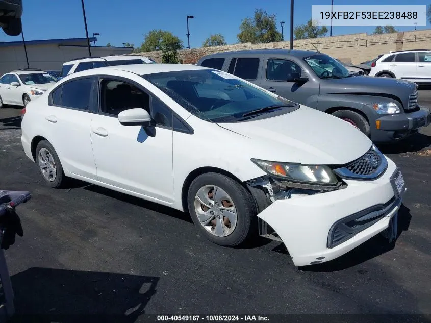 19XFB2F53EE238488 2014 Honda Civic Lx