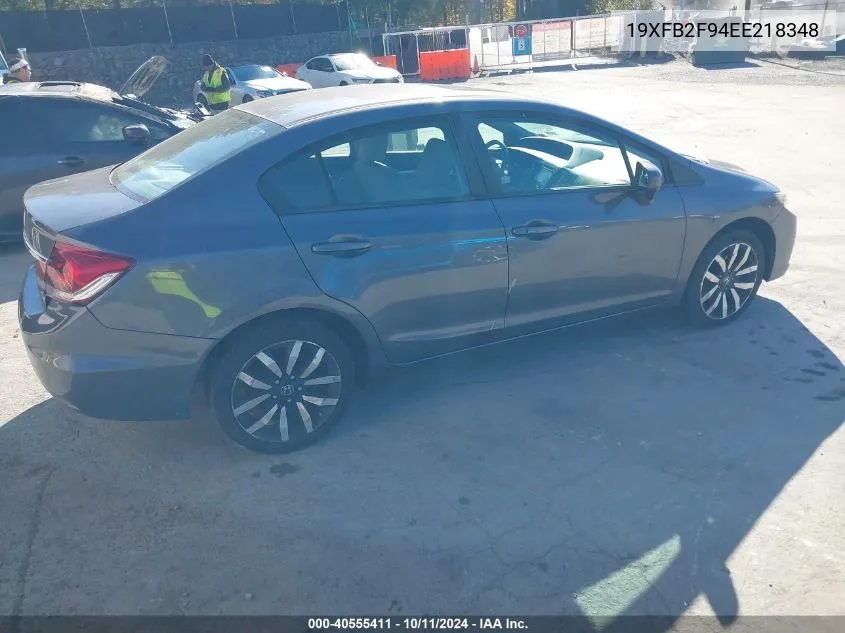 19XFB2F94EE218348 2014 Honda Civic Ex-L