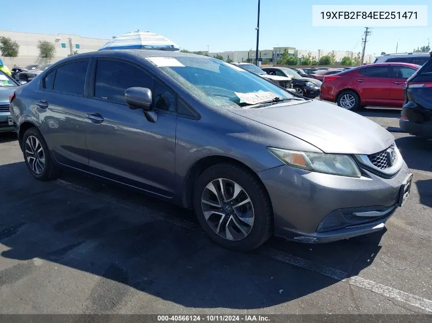 2014 Honda Civic Ex VIN: 19XFB2F84EE251471 Lot: 40566124