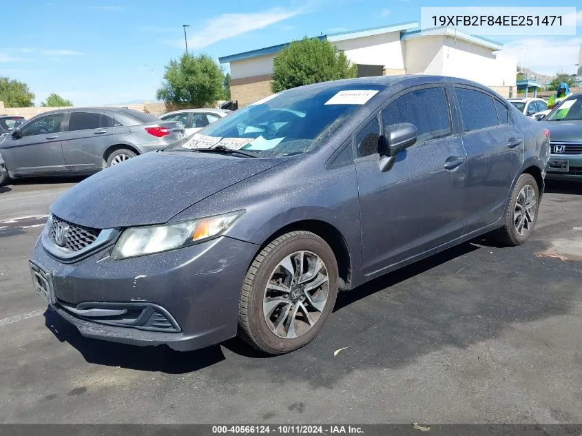 2014 Honda Civic Ex VIN: 19XFB2F84EE251471 Lot: 40566124