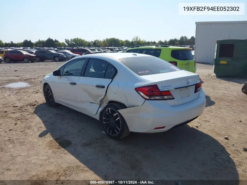 2014 Honda Civic Exl VIN: 19XFB2F94EE052302 Lot: 40576987