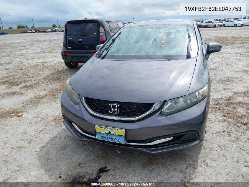 19XFB2F82EE047753 2014 Honda Civic Ex