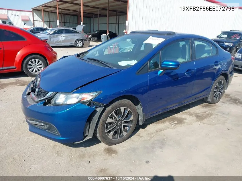 2014 Honda Civic Ex VIN: 19XFB2F86EE072798 Lot: 40607637