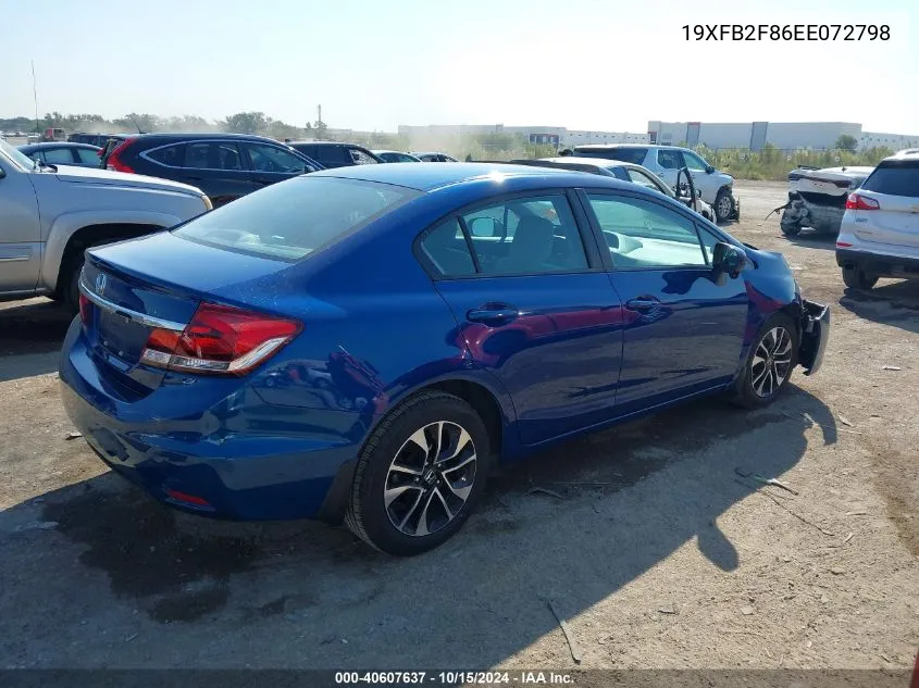 2014 Honda Civic Ex VIN: 19XFB2F86EE072798 Lot: 40607637