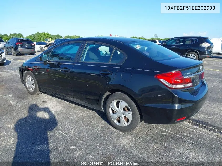 19XFB2F51EE202993 2014 Honda Civic Lx