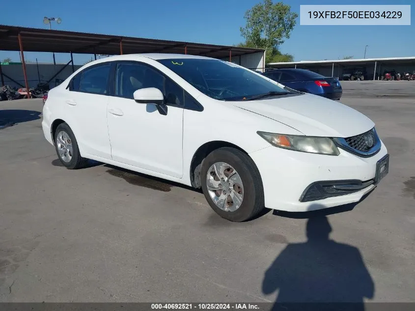 2014 Honda Civic Lx VIN: 19XFB2F50EE034229 Lot: 40692521